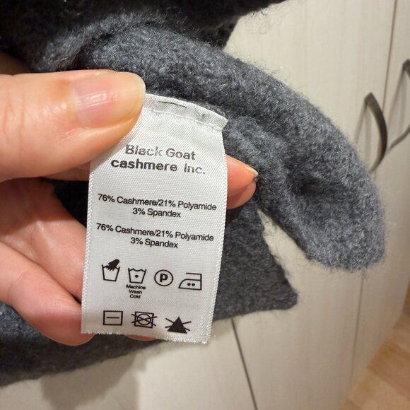 Black Goat Cashmere Grey Turtleneck Size Large - Picture 4 of 7
